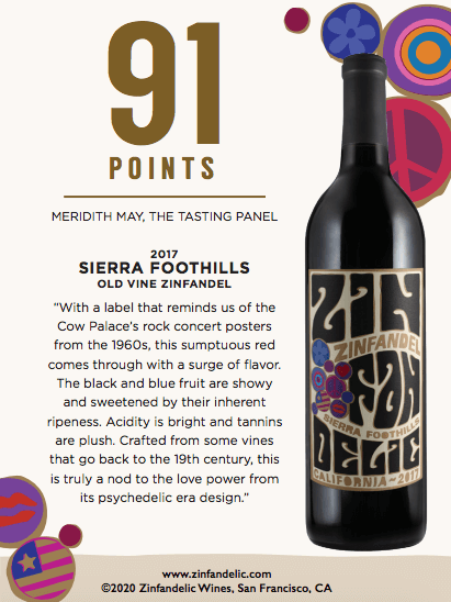 91 points - 2017 Sierra Foothills Old Vine Zinfandel Shelftalker