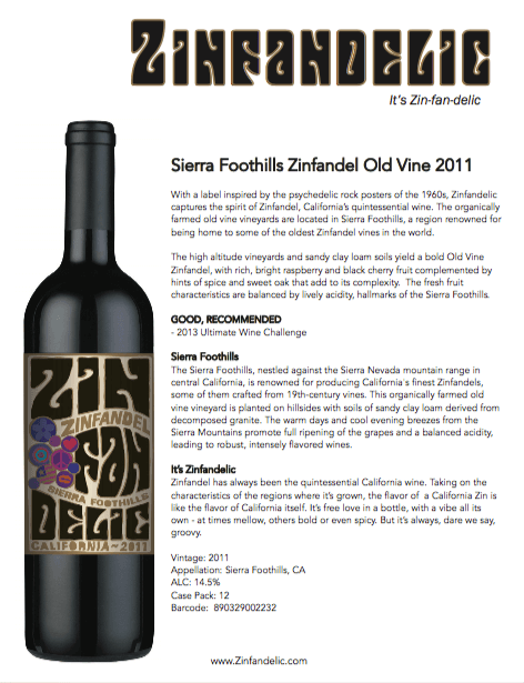 2014 Sierra Foothills Old Vine Zinfandel