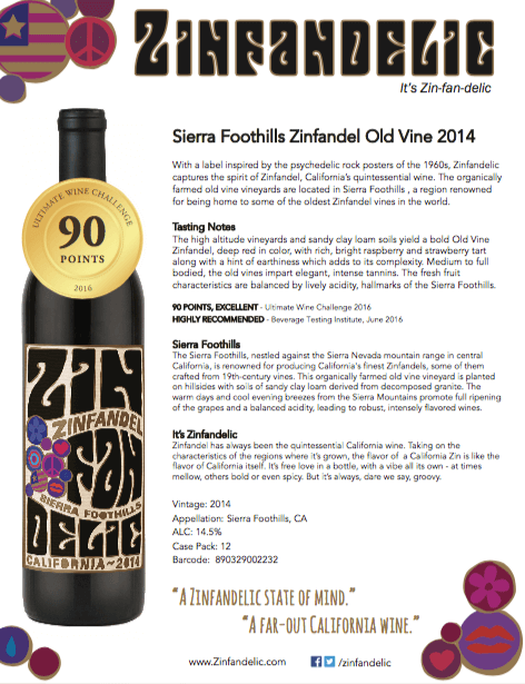 2014 Sierra Foothills Old Vine Zinfandel