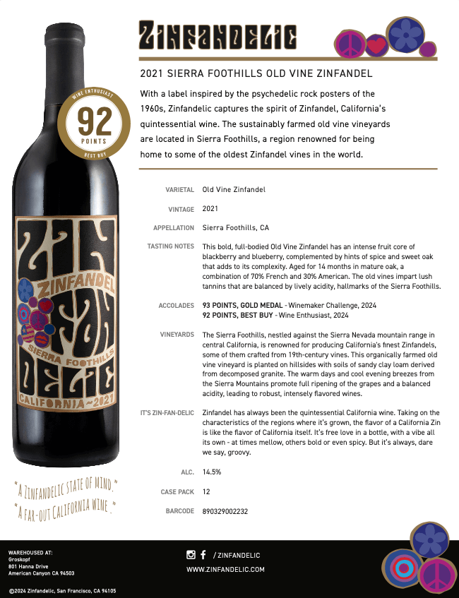 2021 Sierra Foothills Old Vine Zinfandel